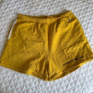 Off-White x Champion Virgil Abloh Yellow Athletic Shorts Size XL